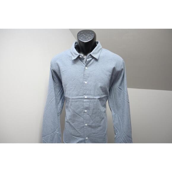 Civil Society Dress Shirt Heather Blue Stretch Button Up Mens Size XL NWT - Picture 3 of 8